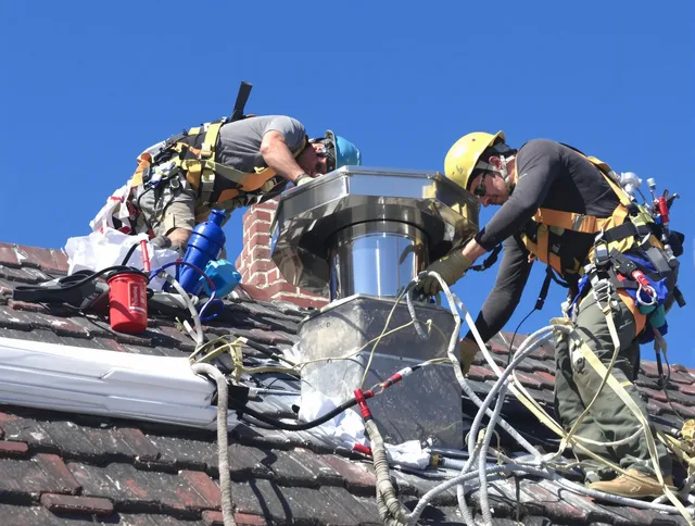 Protective chimney cap installed by Suffield Chimney Sweep in Suffield, CT