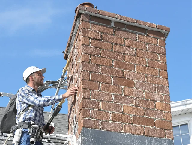 Brickwork for a chimney rebuild by Suffield Chimney Sweep in Suffield, CT