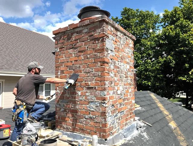 Completed chimney rebuild by Suffield Chimney Sweep in Suffield, CT