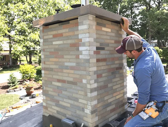 Suffield Chimney Sweep completing a modern chimney remodel in Suffield, CT