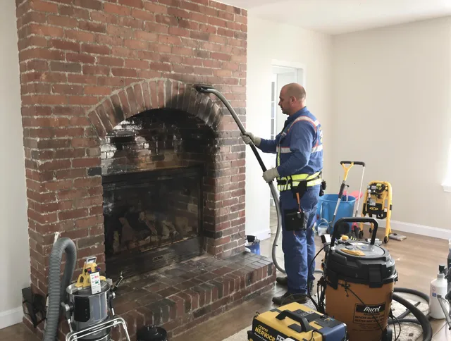 Suffield Chimney Sweep expert performing detailed chimney sweep in Suffield, CT