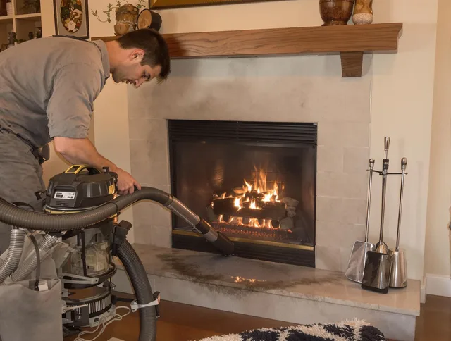 Routine fireplace upkeep by Suffield Chimney Sweep in Suffield, CT