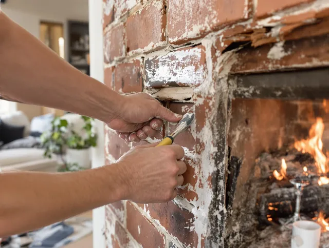 Routine fireplace repair by Suffield Chimney Sweep in Suffield, CT