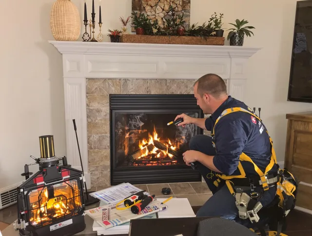 Safety-focused fireplace inspection by Suffield Chimney Sweep in Suffield, CT