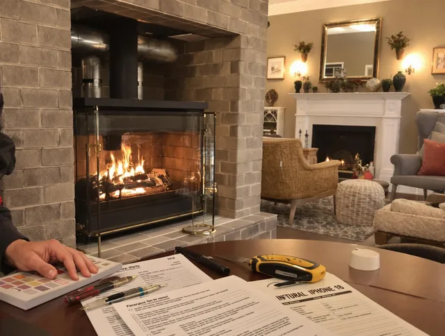 Suffield Chimney Sweep verifying fireplace safety measures in Suffield, CT